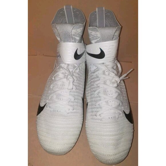 NIKE ALPHA MENACE ELITE 2 FLYKNIT FOOTBALL WHITE MEN'S SIZE 13W Wide NEW - Picture 9 of 13